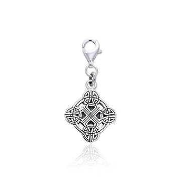 Clonmacnois Cross Silver Clip Charm TWC040 - Jewelry